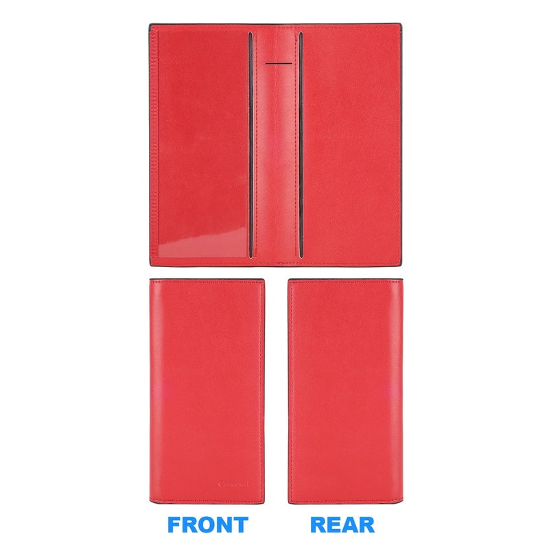 CASMONAL Premium Leather Checkbook Cover for Men and Women Checkbook Holder Wallet RFID Blocking - Image 5